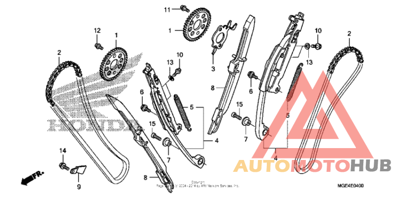 Cam chain + tensioner