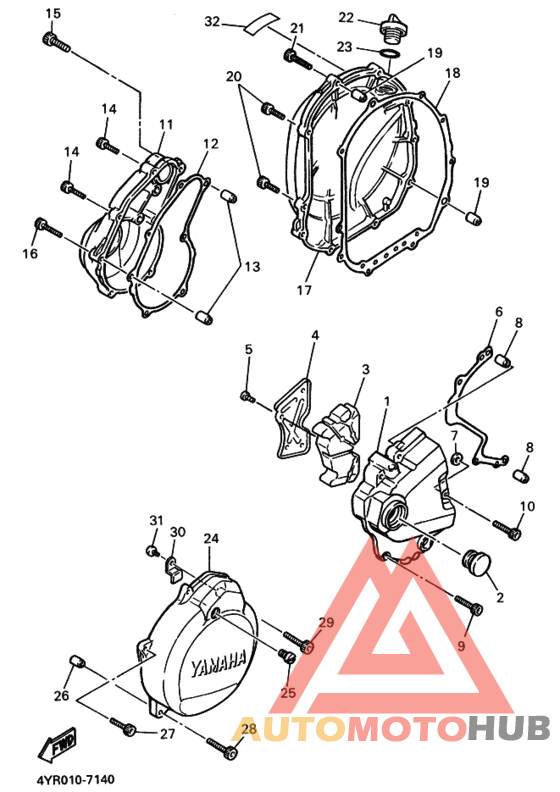Crankcase cover ass`y  (v