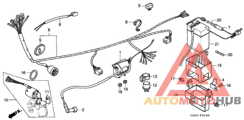 Wire harness/ ignition coil/battery