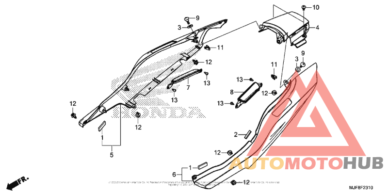 Задний обтекатель