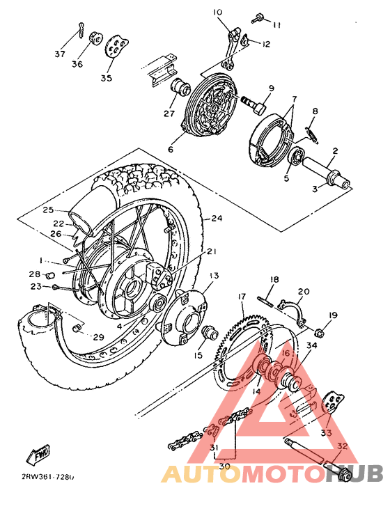 Переднее колесо