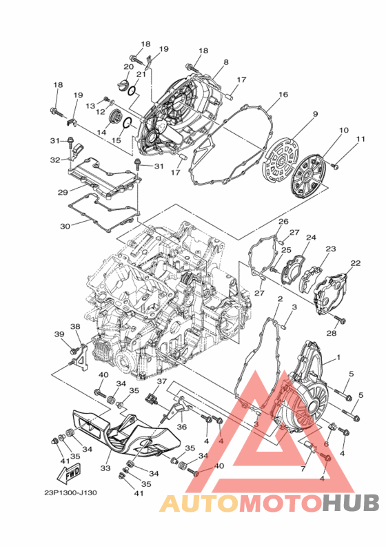 Crankcase cover ass`y  (v