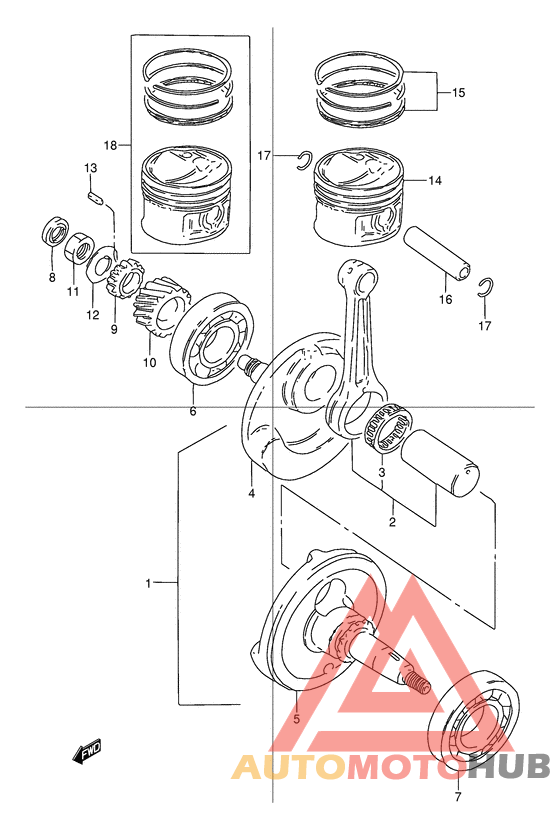 Вал коленчатый