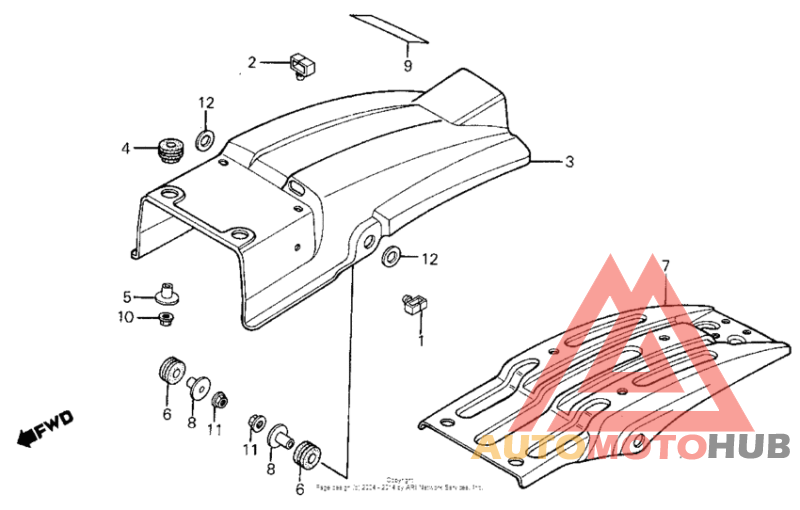 Задний бампер