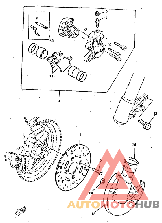 Front brake. caliper