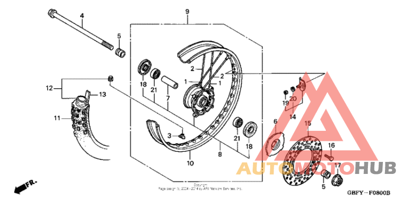 Переднее колесо