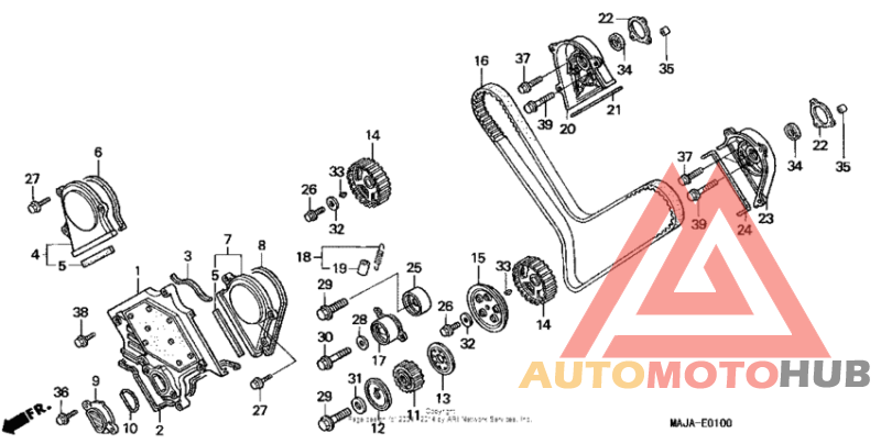 Front cover + timing belt