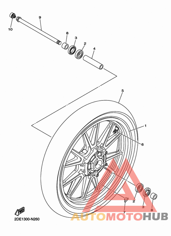 Переднее колесо