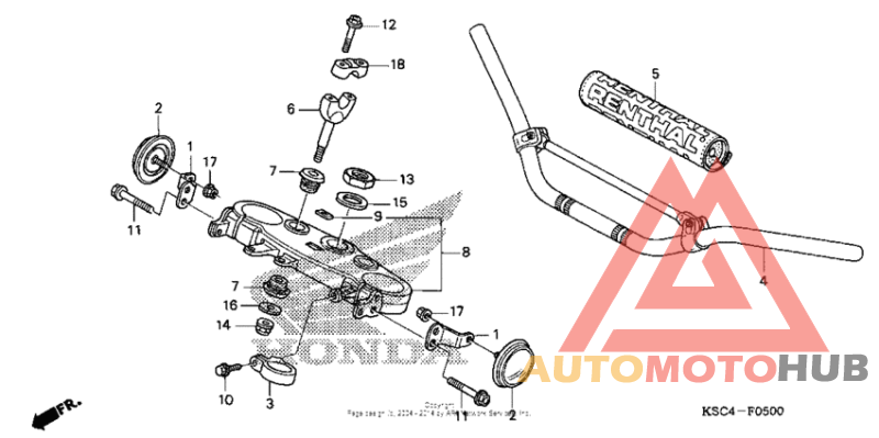 Handlebar + top bridge