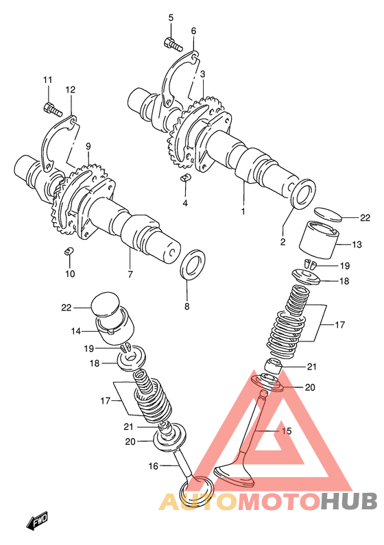 Распределительный вал-клапаны