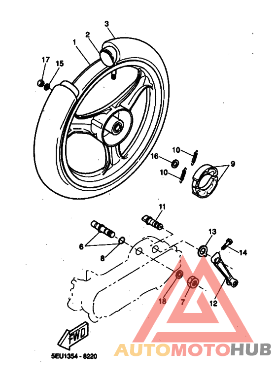 Rear wheel complete assy