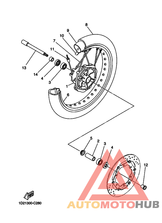 Переднее колесо