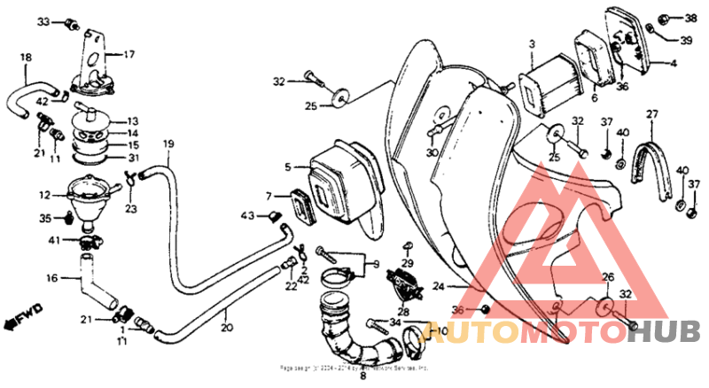 Front cover + air cleaner
