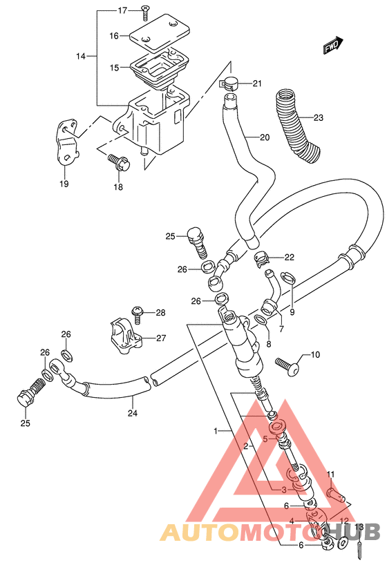 Задний тормозной цилиндр
