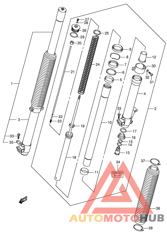 Демпфер передней вилки