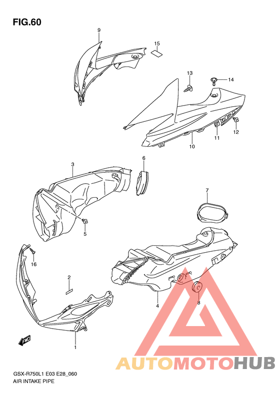 Air intake pipe