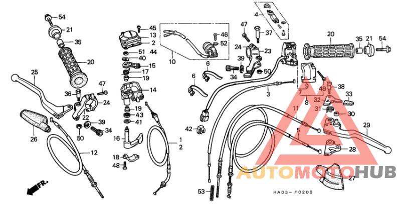 Handle lever/switch/cable