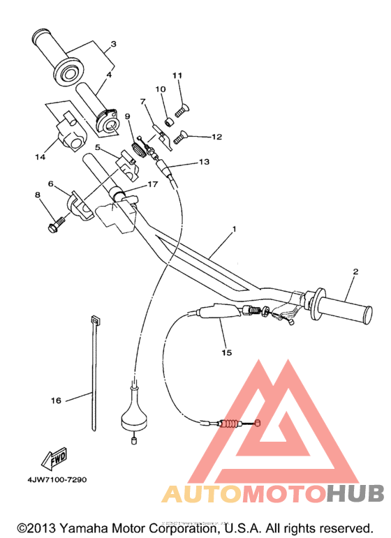 Steering handle - cable