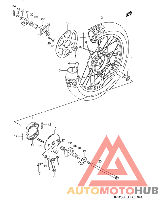 Rear wheel complete assy