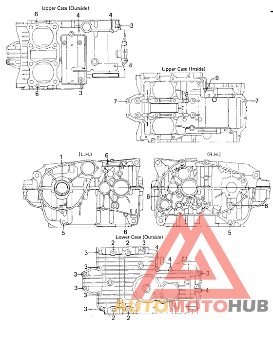 Crankcase bolt & stud pattern