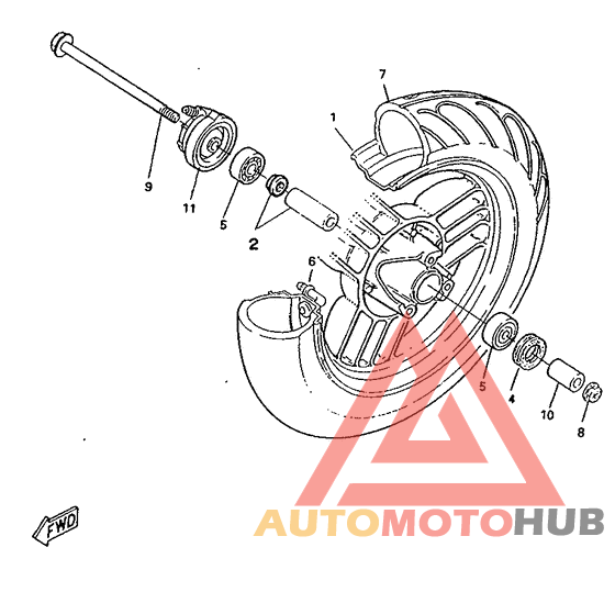 Переднее колесо
