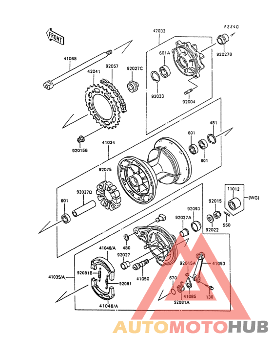 Rear hub(1/2)