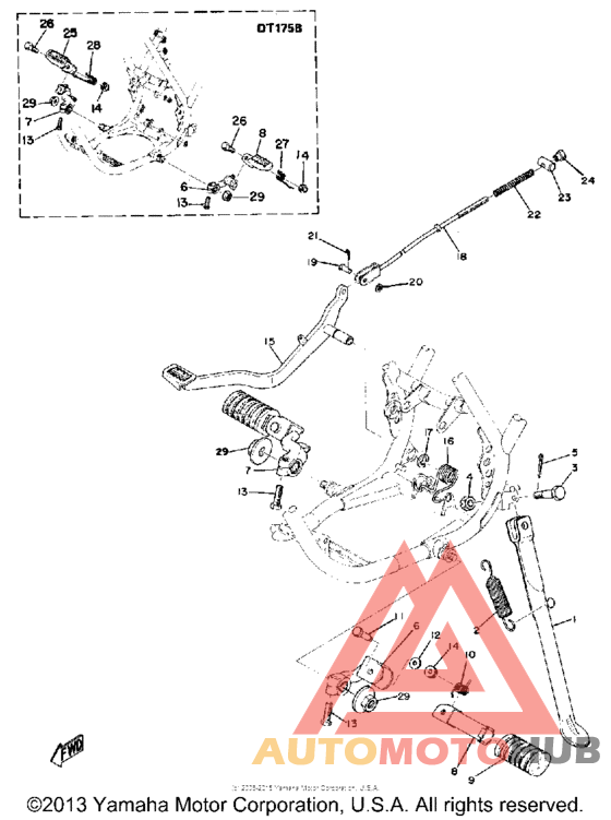 Stand - footrest - brake pedal