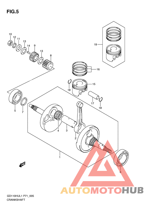 Вал коленчатый
