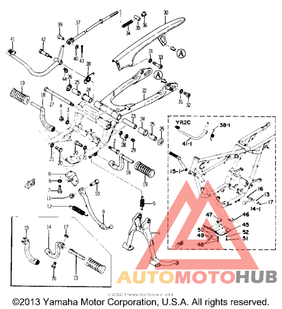 Rear arm - stand - footrest