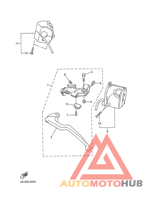 Handle switch. lever