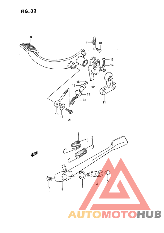 Prop stand - rear brake