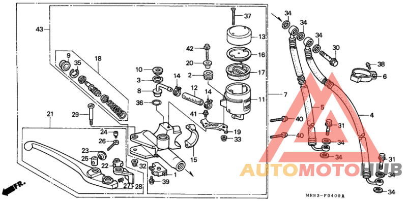 Fr. brake master cylinder