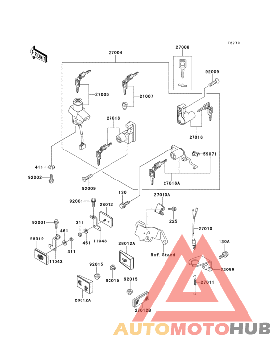 Ignition switch/locks/refiectors