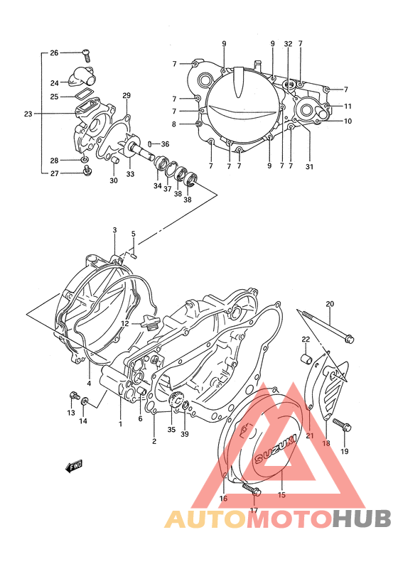 Crankcase cover ass`y  (v