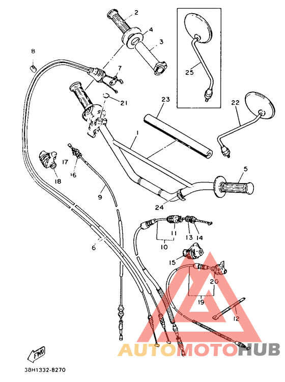 Steering handle. cable