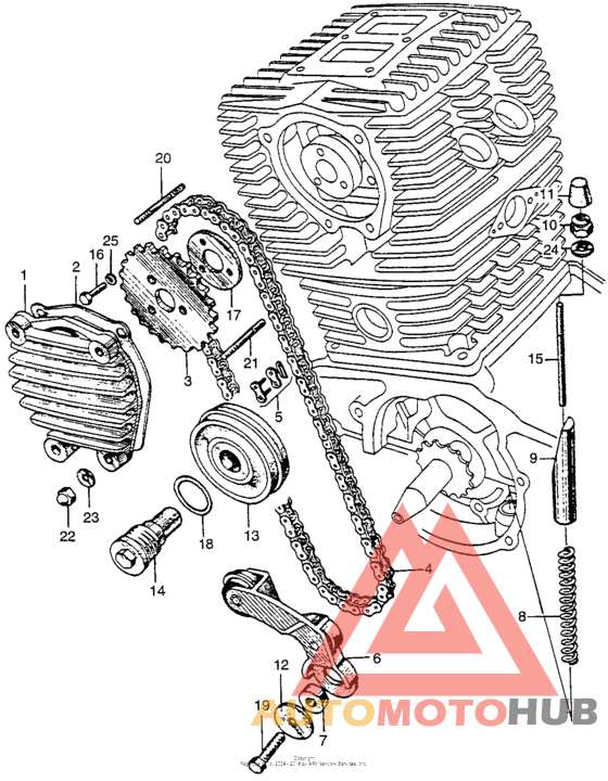 Cam chain + cam chain adjust