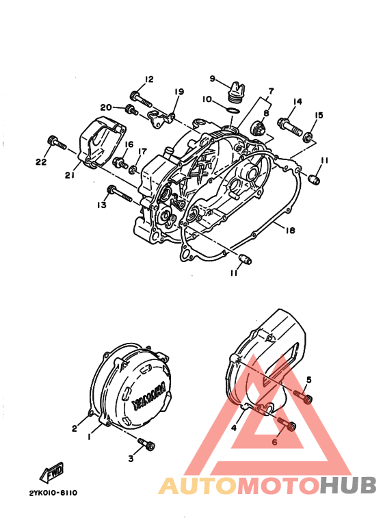 Crankcase cover ass`y  (v
