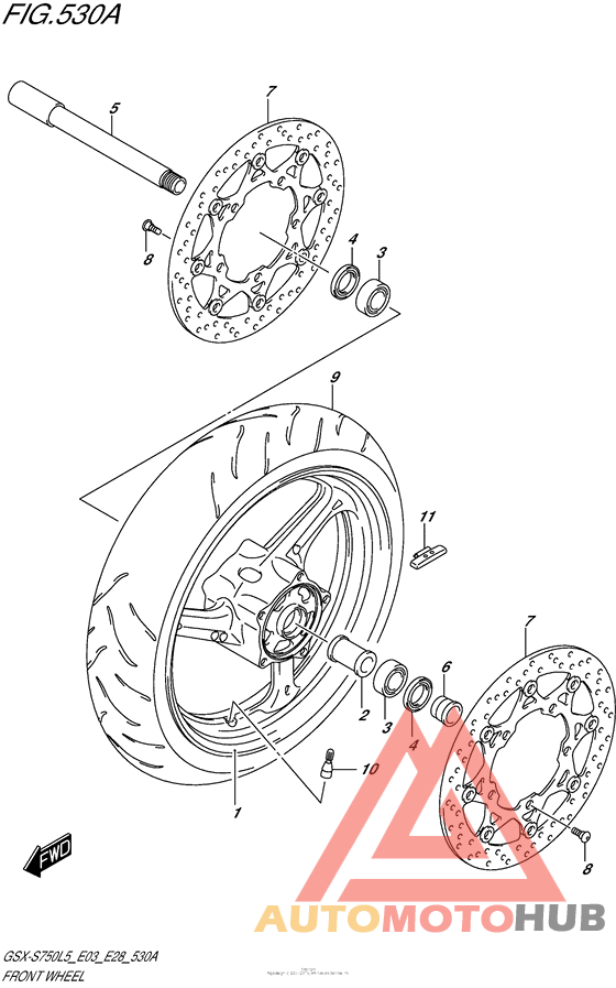 Front Wheel (Gsx-S750L5 E03)