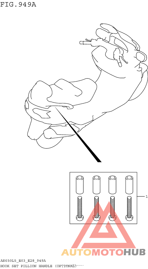 Hook Set Pillion Handle (Optional)