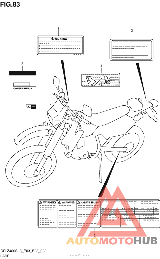 Label (Dr-Z400Sl3 E33)