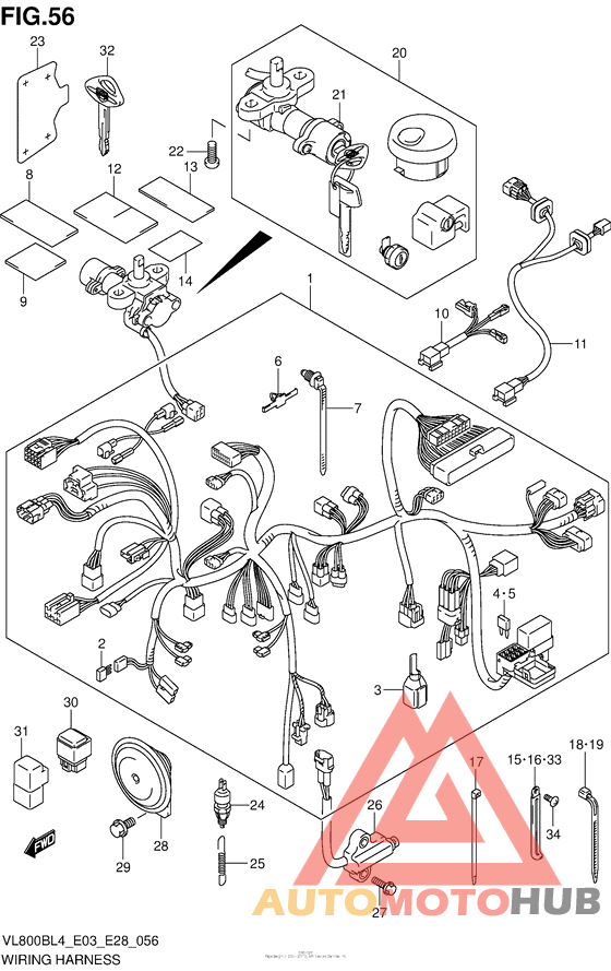 Wiring Harness (Vl800Bl4 E28)
