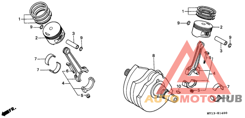 Crankshaft/piston