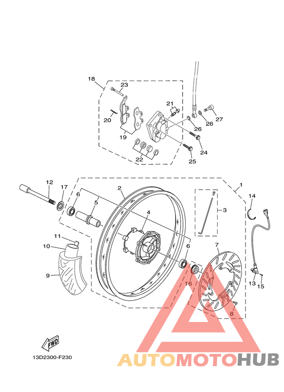 Front wheel & brake system