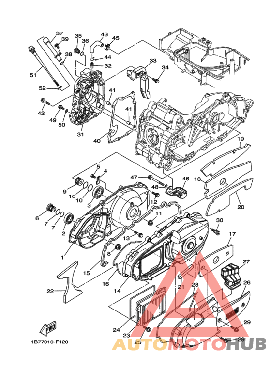 Crankcase cover ass`y  (v