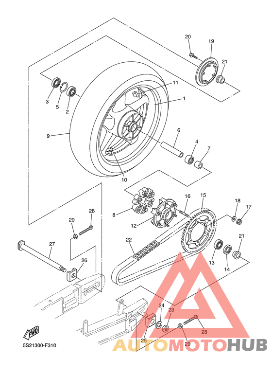 Переднее колесо
