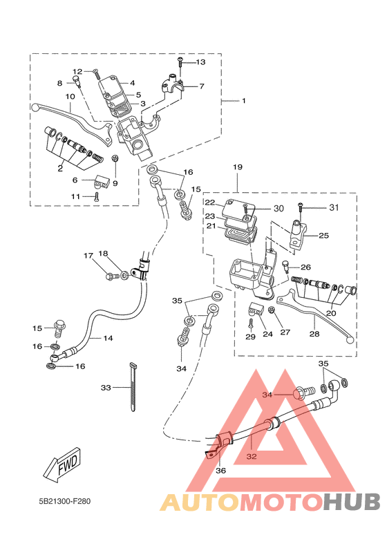 M. cylinder for disk brake