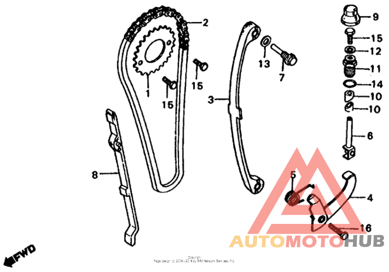 Cam chain + tensioner