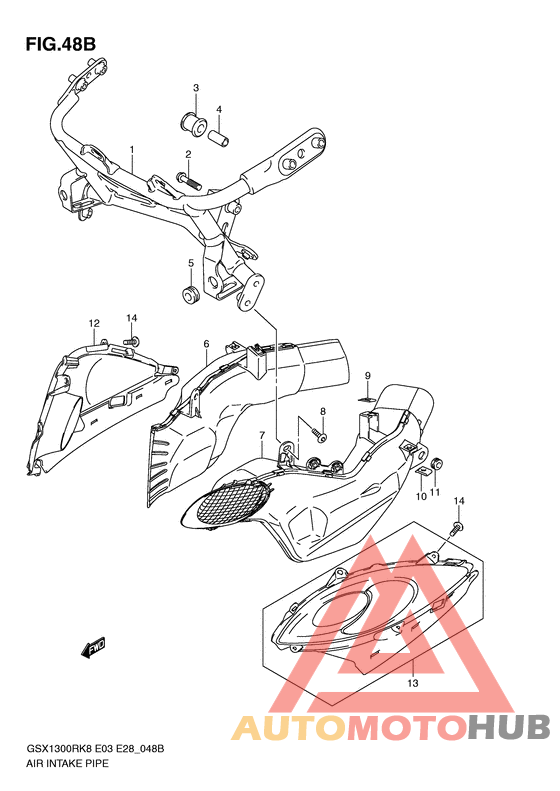 Air intake pipe
