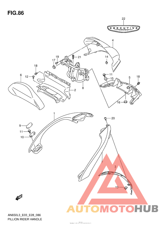 Pillion Rider Handle (An650Zl3 E28)