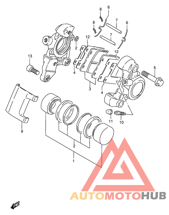 Задний суппорт